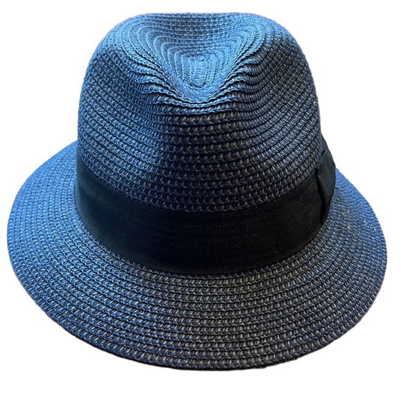 Aritzia Accessories - Talula (Aritzia) navy blue fedora with black ribbon size S/M like new never worn